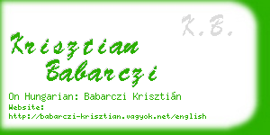 krisztian babarczi business card