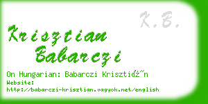 krisztian babarczi business card